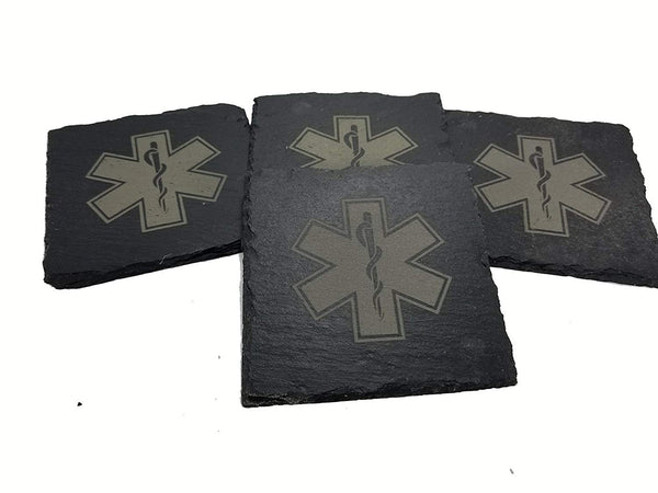 EMT/EMS/Paramedic Slate Coaster Set