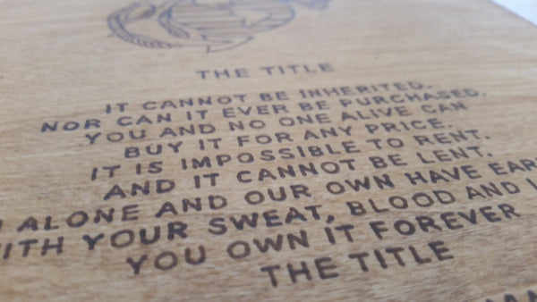The Title - United States Marine Corps Keepsake Box