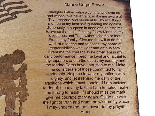 Marine Corps Prayer Sign - USMC Prayer - USMC Gift - 8.5 x 11.5 Marine Corps Prayer Sign
