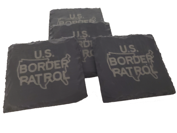 US Border Patrol Slate Coaster Set