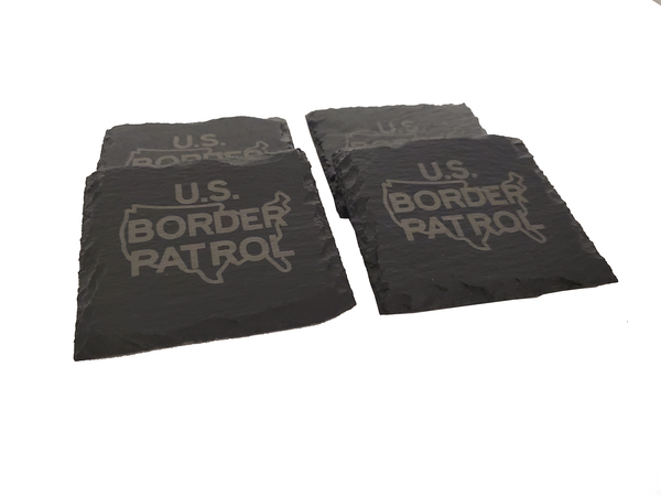 US Border Patrol Slate Coaster Set
