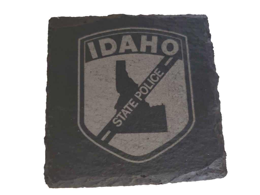 Idaho State Police Slate Coaster Set - Idaho State Trooper Graduation Gift - State Police - ISP Law Enforcement