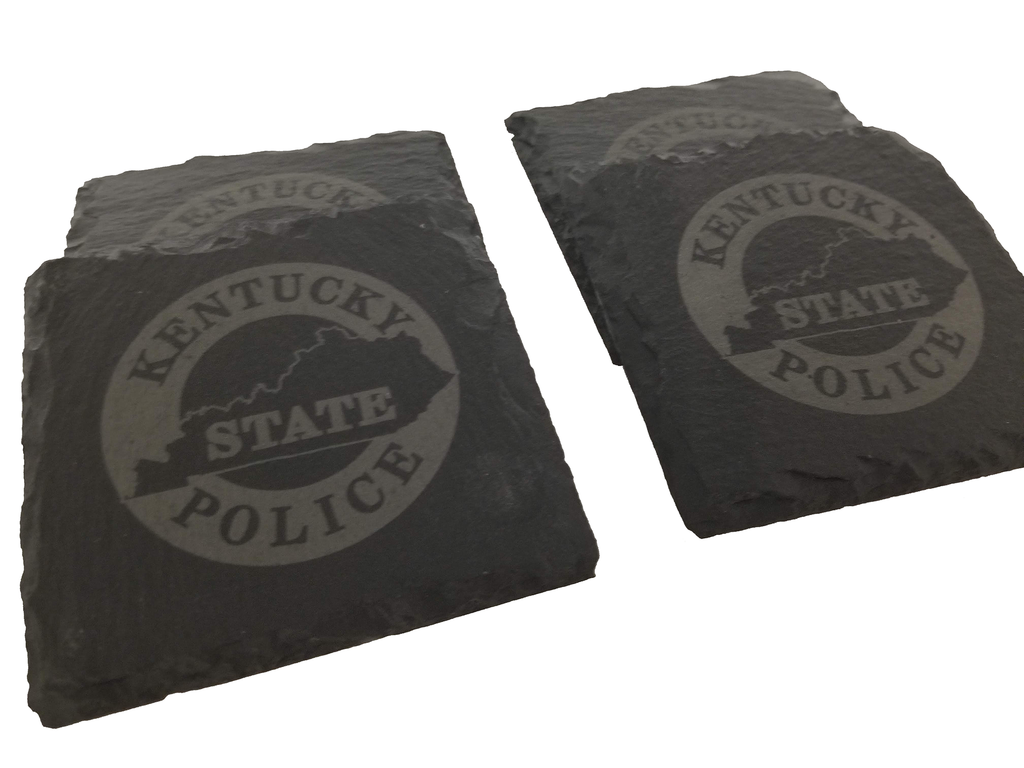 Kentucky State Police Slate Coaster Set