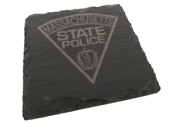 Massachusetts State Police Slate Coaster Set