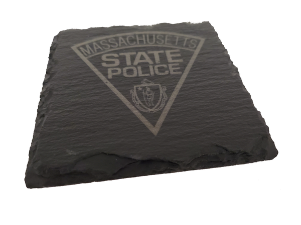 Massachusetts State Police Slate Coaster Set