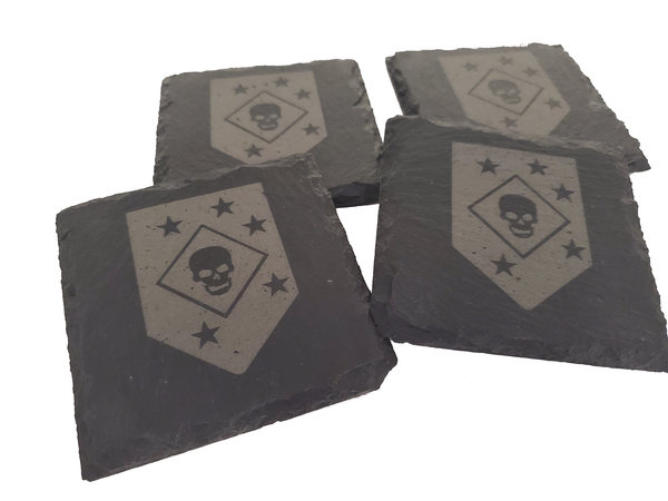 Marine Raiders Slate Coaster Set - USMC - MARSOC