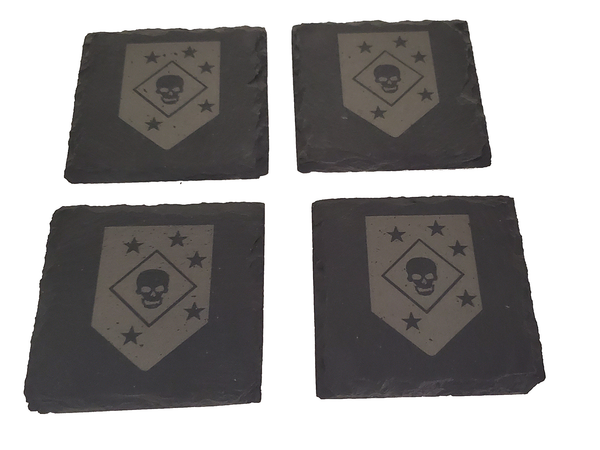 Marine Raiders Slate Coaster Set - USMC - MARSOC