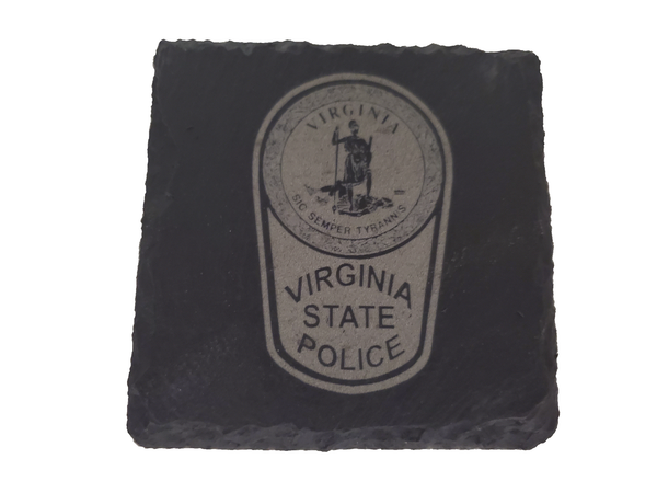 Virginia State Police Slate Coaster Set - VA State Trooper - VSP Graduation Gift
