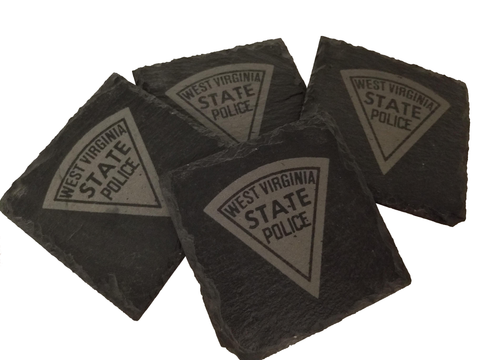 West Virginia State Police Slate Coaster Set