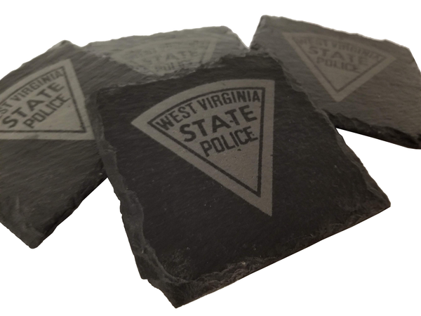West Virginia State Police Slate Coaster Set