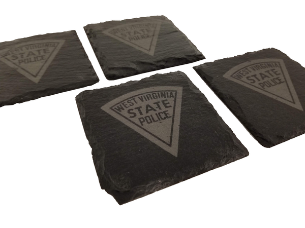 West Virginia State Police Slate Coaster Set